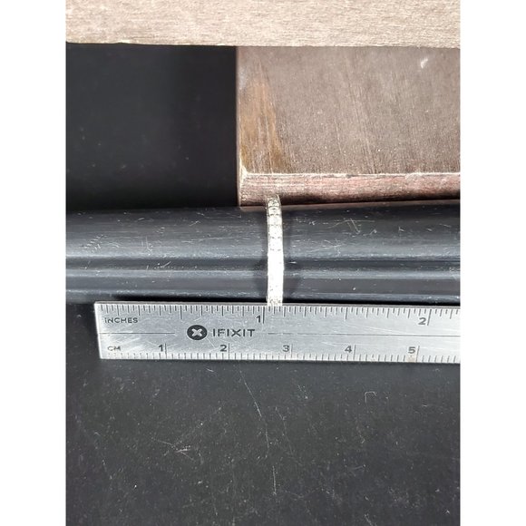 Size 6 Sterling Silver Channel Design CZ Gemstone Band Ring - Picture 5 of 6